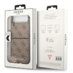 Guess GUHCZF4GF4GBR F721 Z Flip 4 brown hard case 4G Charms Collection - imagine 5