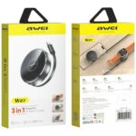 Induction Charger 3-in-1 AWEI W27 15W with USB-C cable Fast Charging black - imagine 6