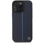 Mercedes MEHMP16X23RURBV iPhone 16 Pro Max 6.9" navy hardcase MB Blue Line Leather MagSafe - imagine 3