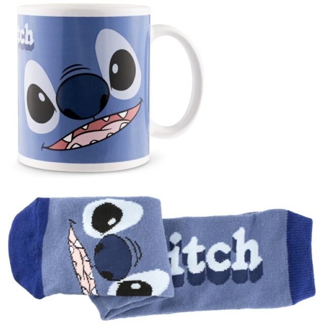 Gift set Coriex Stitch mug with socks set3 blue 10741 - imagine 2