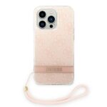 Guess GUOHCP14XH4STP iPhone 14 Pro Max 6,7" pink hardcase 4G Print Strap - imagine 2