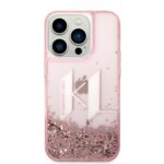 Karl Lagerfeld KLHCP14XLBKLCP iPhone 14 Pro Max 6,7" pink hardcase Liquid Glitter Big KL - imagine 3