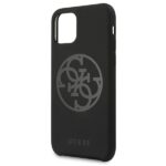Guess GUHCN58LS4GBK iPhone 11 Pro black hard case Silicone 4G Tone On Tone - imagine 3