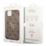 Guess GUHCP14M4GMGBR iPhone 14 Plus/ 15 Plus 6.7" brown hardcase 4G Big Metal Logo - imagine 8