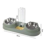 Double Dog Cat Bowl Extralink Pets, Water Food Bowl with Water Dispenser Pet-822 - imagine 2
