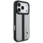 Case BMW M Perforated Stripe Logo MagSafe for iPhone 17 Pro gray - imagine 4