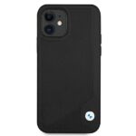 BMW BMHCP12SRCDPK iPhone 12 mini 5,4" black hardcase Leather Deboss - imagine 3