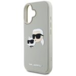 Case Karl Lagerfeld HC 3D Rubber Double Heads for iPhone 16 beige - imagine 6