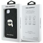 Case Karl Lagerfeld Monogram Karl Head Pin for iPhone 16e black - imagine 8
