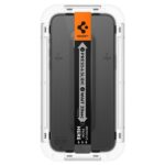 Spigen Glas.TR FC iPhone 15 6.1" "EZ FIT" tempered glass black frame AGL06908 - imagine 5