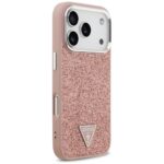 Guess Glitter Triangle Logo MagSafe Case for iPhone 17 Pro Pink - imagine 4