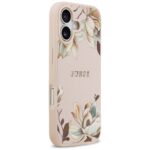Guess Grained Flowers Classic Logo MagSafe Case for iPhone 17 Pink - imagine 4