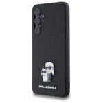 Karl Lagerfeld KLHCSA55SAKCNPK A55 A556 hardcase black Saffiano Karl&Choupette Pin - imagine 2