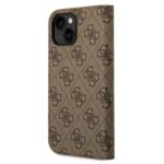 Guess GUBKP14SHG4SHW iPhone 14 / 15 / 13 6.1" brown book 4G Vintage Gold Logo - imagine 2