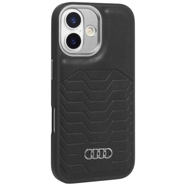 Case Audi GT Synthetic Leather MagSafe for iPhone 17 black - imagine 2