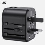 USAMS wall adapter 2xUSB T55 12W 4-in-1 US/AU/EU/UK black CC173TC01 (US-CC173) Universal Travel Char - imagine 9