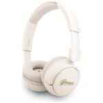 Headphones Guess Bluetooth 5.3 Metal Logo Script beige