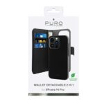 Puro Wallet Detachable iPhone 14 Pro6,1" 2in1 black IPC14P61BOOKC3BLK - imagine 3