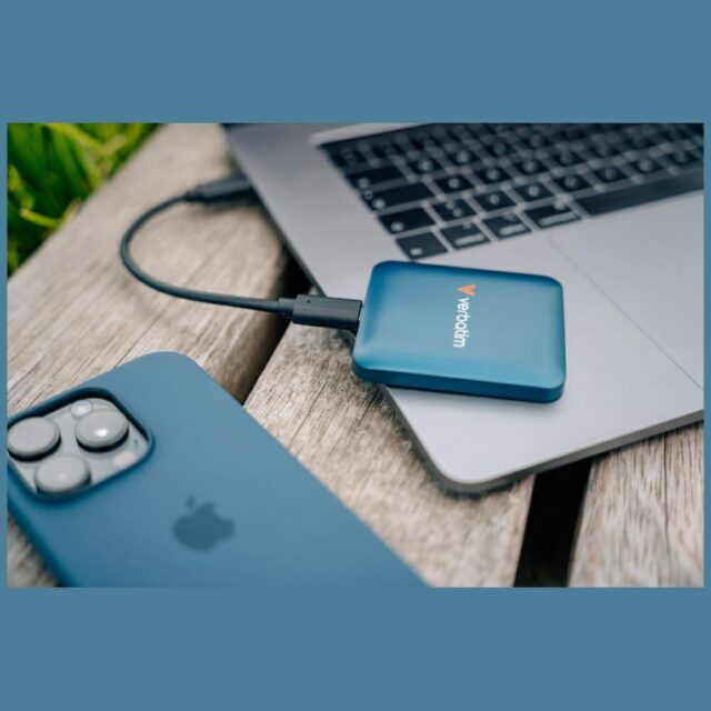External Drive Verbatim Snapback SSD 1TB USB-C blue 32075 - imagine 5