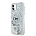 Karl Lagerfeld KLHMN61LGCHSGH iPhone 11/ Xr 6.1" hardcase transparent Liquid Glitter Choupette Head - imagine 2