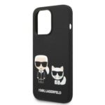 Karl Lagerfeld KLHMP14LSSKCK iPhone 14 Pro 6,1" hardcase black Liquid Silicone Karl & Choupett - imagine 6