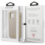 Guess GUHCP12SPUILGLG iPhone 12 mini 5,4" gold hardcase Iridescent Love Script Gold Logo - imagine 8