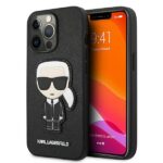 Karl Lagerfeld KLHCP13XOKPK iPhone 13 Pro Max 6,7" black hardcase Saffiano Ikonik Karl`s Patch