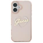 Guess GUHCP16SHCHGSPP iPhone 16 6.1" pink hardcase IML Heart - imagine 3