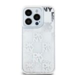 DKNY DKHCP15LLCPEPT iPhone 15 Pro 6.1" white hardcase Liquid Glitter Multilogo - imagine 3