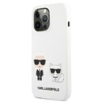 Karl Lagerfeld KLHCP13XSSKCW iPhone 13 Pro Max 6,7" hardcase white Silicone Karl & Choupette - imagine 2