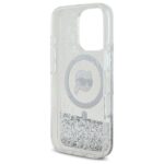 Karl Lagerfeld KLHMP16XLGKISGH iPhone16 Pro Max 6.9" hardcase transparent Liquid Glitter Karl Head M - imagine 7