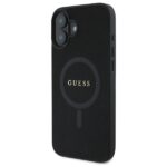 Guess GUHMP16SPSAHMCK iPhone 16 6.1" black hardcase Saffiano Classic Logo MagSafe - imagine 2