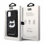 Karl Lagerfeld KLHCN61G2CPK iPhone 11 /Xr 6.1" black hardcase Glitter Choupette Patch - imagine 8
