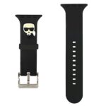 Karl Lagerfeld Pasek KLAWLSLKK Apple Watch 42/44/45mm black strap Silicone Karl Heads - imagine 2