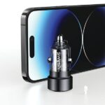 USAMS Car Charger C39 USB+USB-C 60WFast Charge black CC208CC01 (US-CC208) - imagine 3