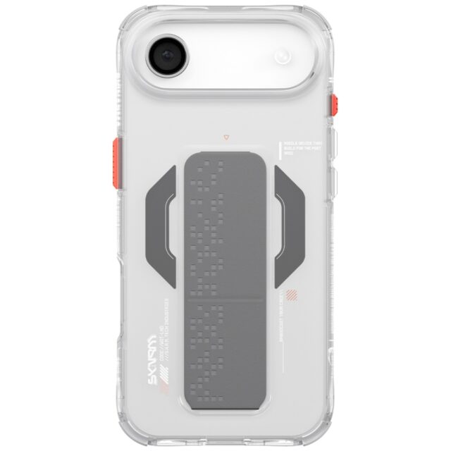 Skinarma Haxa Case for iPhone Air Magnetic Charging + Grip Stand Transparent - imagine 3
