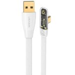 USAMS angled cable USB to USB-C PD 6A 66W Fast Charging Iceflake Series 1.2m white SJ585USB02