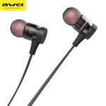 AWEI A920BL Bluetooth sports headphones black magnetic - imagine 2