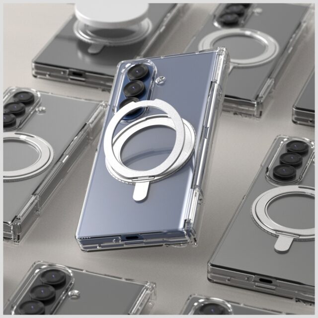Case Araree Nukin 360 S MagSafe Qi2  Kickstand for Samsung Galaxy Z Fold7 transparent - imagine 2