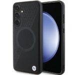 Case BMW BMHMS24S23RTPK S24 S921 black hardcase Signature Leather Half Textured & Circle MagSafe