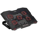 XTRIKE ME Laptop Cooling Pad with Built-in Phone Holder FN-813 Black