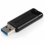 Verbatim USB-A 3.2 Gen 1 PinStripe Flash Drive 64GB black 49318