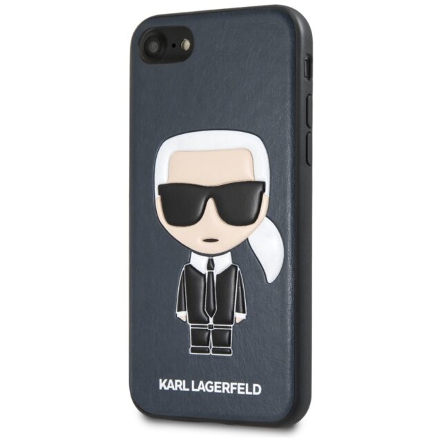 Karl Lagerfeld KLHCI8IKPUBL iPhone 7/8SE 2020 / SE 2022 hardcase blue Iconic Karl Embossed - imagine 2