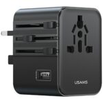 Travel Charger Adapter USAMS  CC308 2xUSB-C 17W 4in1 US/AU/EU/UK black