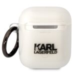 Karl Lagerfeld KLA2HNIKTCT AirPods 1/2 cover transparent Karl`s Head - imagine 2