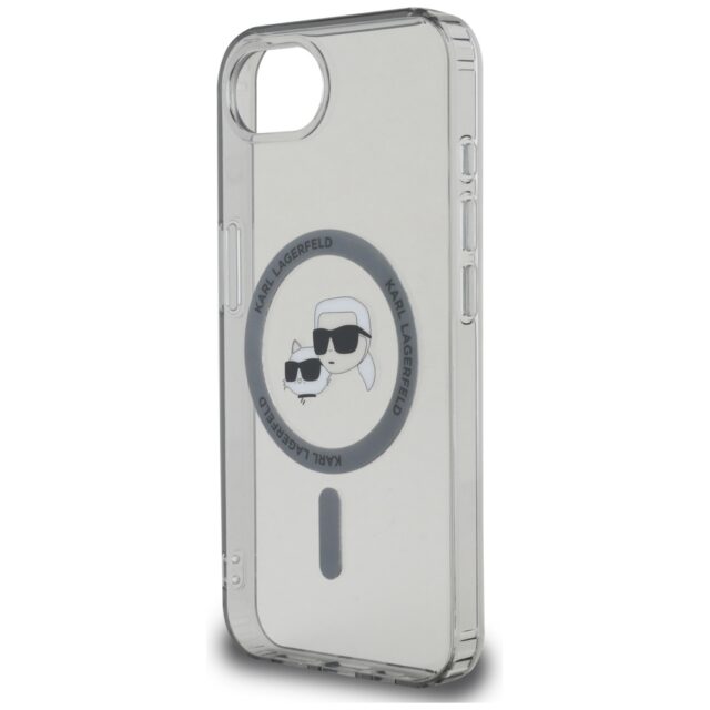 Case Karl Lagerfeld IML Metal Karl & Choupette Heads MagSafe for iPhone 16e black - imagine 6