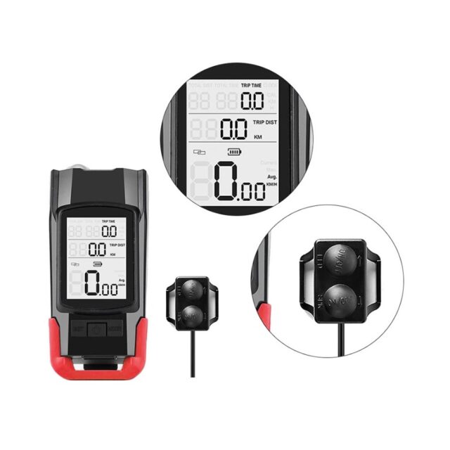 Extralink Bicycle Light Set with Speedometer + Rear Light - imagine 6