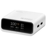 Charging station 4smarts Desk Charger GaN Screen 100W 3xUSB-C+2xUSB-A white