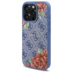 Guess GUHMP16XP4ROPEMCB iPhone 16 Pro Max 6.9" blue hardcase 4G Flowers Print MagSafe - imagine 2