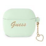 Guess GUA3LSCHSN AirPods 3 cover green Silicone Charm Heart Collection